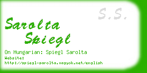 sarolta spiegl business card